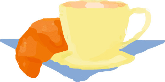 illustration d'un café croissant